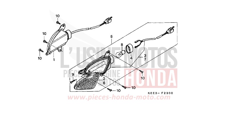BLINKER von CB1300 Super Bold'or ABS TITANIUM METALLIC (YR183) von 1998
